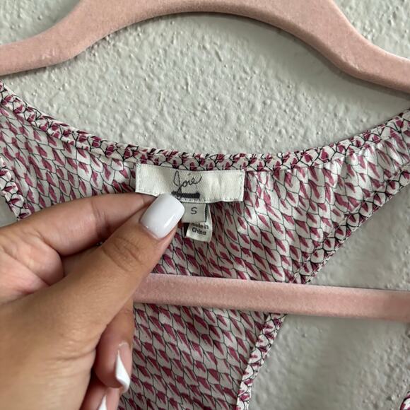 Joie 100% Silk Racerback Pocket Front Tank Blouse Women's Size Small - Picture 3 of 8